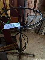 wrought iron planter stand overall view