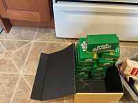 Stack of Irish Spring soap bars next to open box