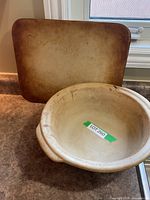 Pan and bowl front view