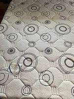Top view of patterned queen mattress surface