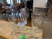 Front view of all six stemmed glasses