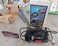 Craftsman belt sander with dust bag, sanding belt and box