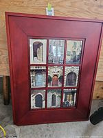 Full view of framed 3x3 photo collage