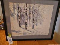 Front view of framed watercolour showing full artwork and frame