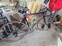 Right side view of complete Raleigh Olympus bicycle showing frame, drivetrain and wheels