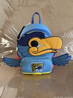 Front view of Loungefly SDCC Toucan mini backpack
