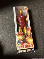 Front view of boxed Iron Man 3 Titan Hero Series figure
