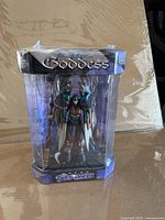 Front view of sealed Spawn “Goddess” action figure in clamshell packaging