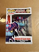 Front view of boxed Funko Pop Magician of Black Chaos #1734