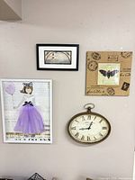 Group view of all four wall pieces mounted