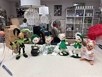 Group shot of all six Annalee figurines on table