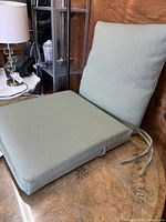 Cushion set arranged on tabletop