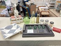 All items displayed together on table