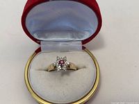 Ring in open red ring box