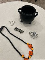Overview of all five Halloween items on tabletop