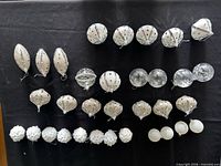 Full assortment laid out showing all ornament types