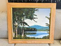 Front view showing entire framed painting