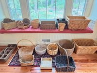 Group shot of entire assortment on window seat and floor
