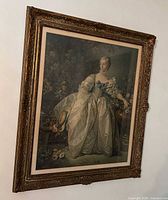 Full view of framed print on wall