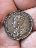 Obverse showing King George V portrait and legend