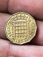 Reverse with crowned portcullis and date 1953