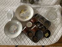 Entire lot laid out showing all bakeware items