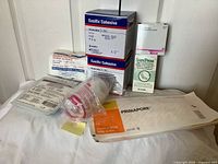 Group shot showing all unopened medical supply packages