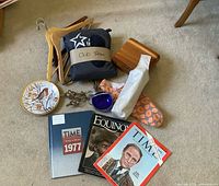 Group shot of all items together on carpet