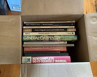 Open box showing entire stack of books