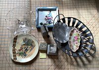 Overview of all items laid out on grid background
