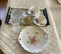 All items displayed on tray and surface