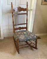 Front view of full rocking chair
