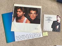 Wham LP outer blue sleeve, inner photo sleeve, George Michael & Queen picture sleeve