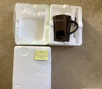 Mug in original styrofoam packaging
