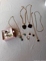 All jewelry pieces laid out for overview