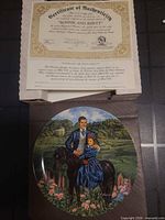 Plate artwork, certificate and box