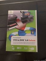 Front of Honestech VHS to DVD 5.0 Deluxe retail box