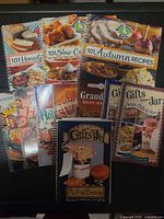 Group shot of 8 Gooseberry Patch and Gifts from a Jar spiral cookbooks