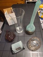 Group shot of all vases, coaster set, holder and boxes