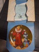 Plate inside original presentation folder with certificate visible