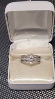 Ring in presentation box showing frontal view