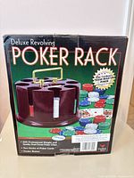 front of retail box showing rack, chips and contents list