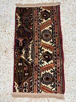 Full view of Bakhtiyar rug showing pattern and size