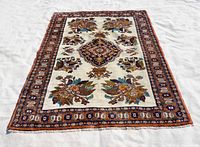 Full view of rug showing design and proportions