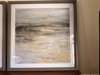 First framed abstract print showing colors and frame style