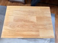 Top view of solid wood butcher-block surface