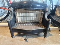 Front view of cast iron gas fireplace insert