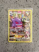 Front view of sleeved Gengar TG06/TG30 Pokémon card