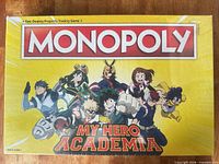Front of sealed Monopoly My Hero Academia box