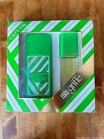 Front of boxed Carven Ma Griffe gift set showing eau de toilette bottle and deodorant spray